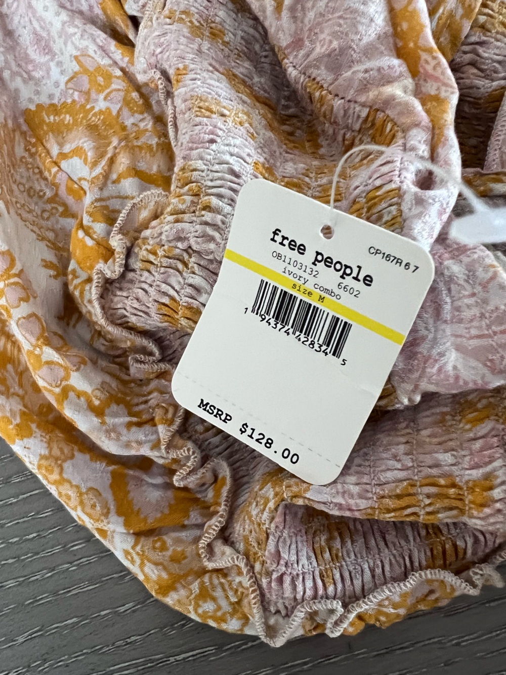 Free People Yellow & Cream Floral Tiered Maxi Dress - Picture 9 of 11
